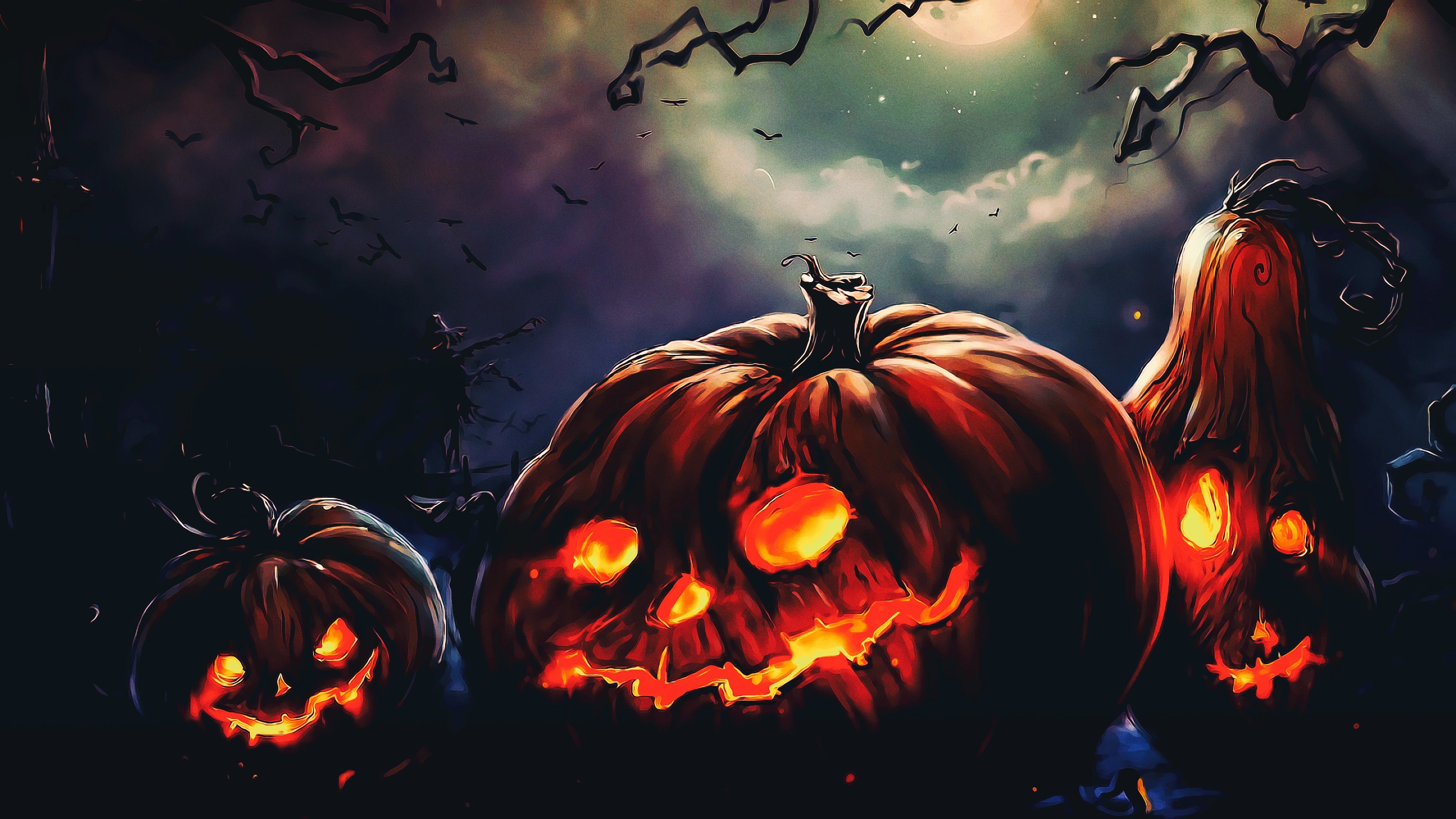 Halloween Scarecrow in The Field HD Wallpaper